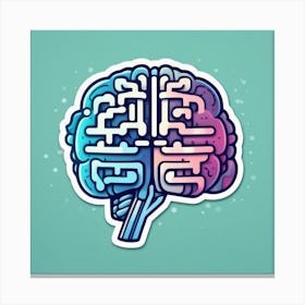 Brain Sticker 4 Canvas Print