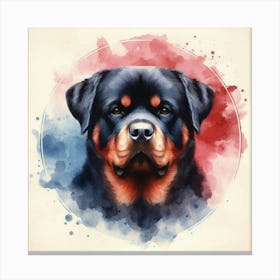 Watercolor Rottweiler 2 Canvas Print