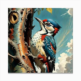 Woodpecker Canvas Print