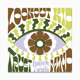 Lookout Kid Psychedelic Eye Canvas Print