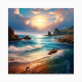 Sea And Earth 🌎 Canvas Print