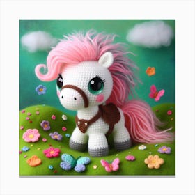 Amigurumi, Horse Canvas Print