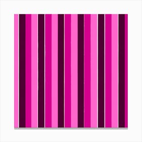 Pink Striped Wallpaper Canvas Print