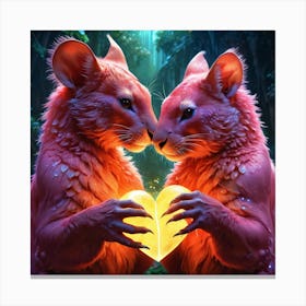 Love Glowing Love Element Animal 14 Canvas Print
