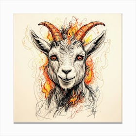 Goat Of Fire 10 Canvas Print