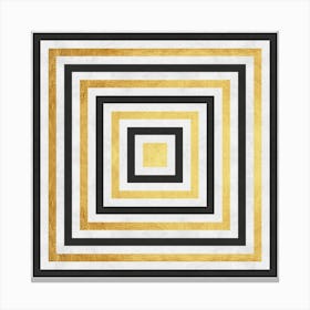 Gold and black lines 1 Canvas Print