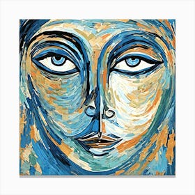 Blue Face Canvas Print