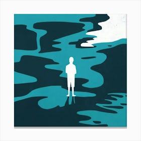 Man In The Water Canvas Print