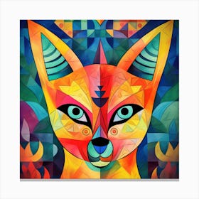 Colorful Fox 1 Canvas Print