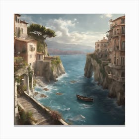 City By The Sea Canvas Print