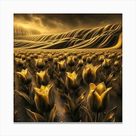 Golden Tulips Canvas Print