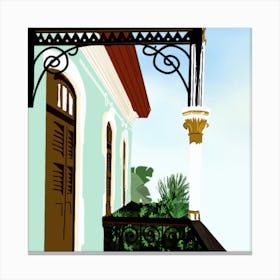 Malaysia, Georgetown, Old Town House Canvas Print