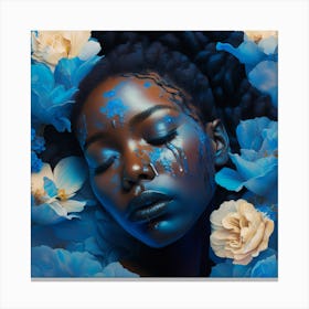 Blue Roses Canvas Print