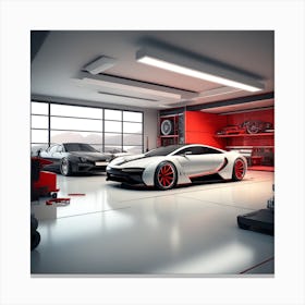 Car Garage Canvas Print