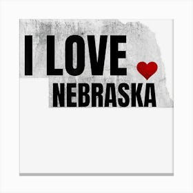 Nebraska Hear Distressed I Love Nebraska Leinwandbild