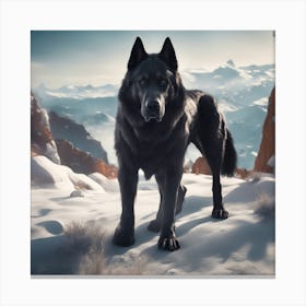 A Beautiful Big Dog Real And Surreal Canvas Print