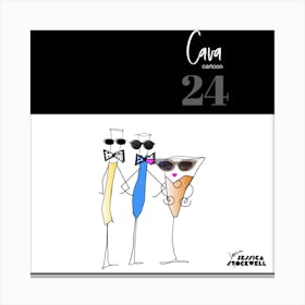 Cava Cartoon 24 delightful by Jessica Stockwell Canvas Print