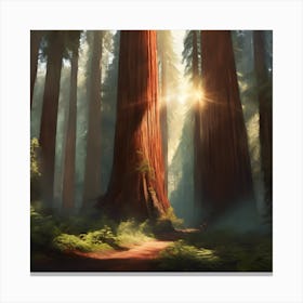 Redwood Forest Canvas Print