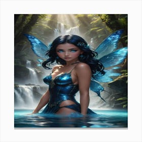 Blue Sparkle Fairy Canvas Print