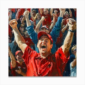 A Sports Fans Cheering Oil Painting Illustration 1718674763 2 Canvas Print