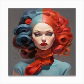 The Red Woman Canvas Print