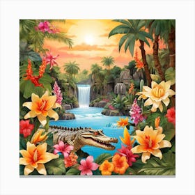 Tropical landscape 4 Canvas Print