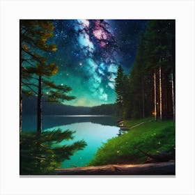 Milky Night Sky Canvas Print