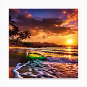 Sunset At The Beach 201 Canvas Print