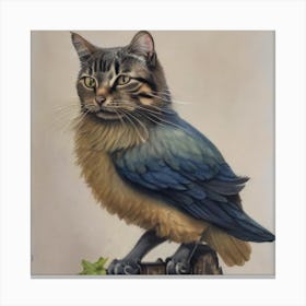 A cat and bird hybrid Canvas Print