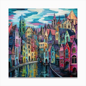 Brussels Cityscape Canvas Print