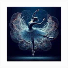 Spirograph Ballerina Dancer Canvas Print