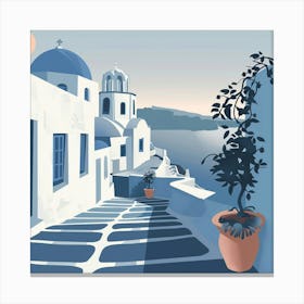 Santorini Island Greece Canvas Print