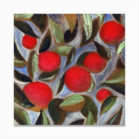 Apple Day - square old masters apples red green classic figurative Anton Maliar hand painted Canvas Print