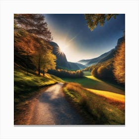 Autumn Road 20 Canvas Print