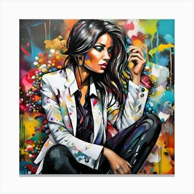 Woman in Deep Thought Canvas Print