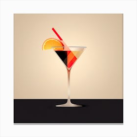 Abstract Elegant Cocktail Bar Art Illustration Wall Art Canvas Print