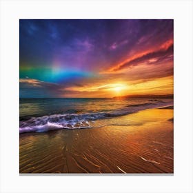 Rainbow Over The Ocean 4 Canvas Print