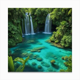 Waterfalls In Croatia Canvas Print