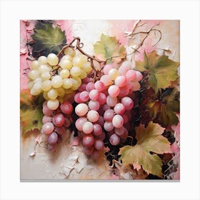 White and pink grapes 3 Canvas Print