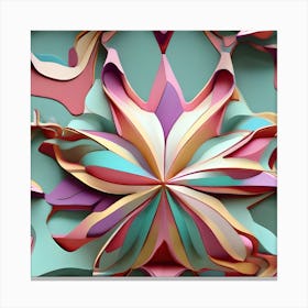 3d Paper Flower Canvas Print