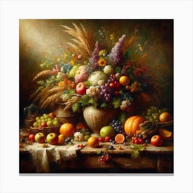 Fruit In Vase Canvas Print