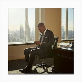 Portrait Of A Businessman 3 Canvas Print