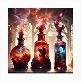 Maleficent Bottles Canvas Print