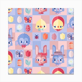 Chobopop Easter Pattern Canvas Print