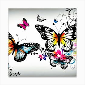 Butterfly Wallpaper 22 Canvas Print