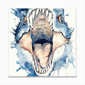 T-Rex Dinosaur Attack Open Mouth Canvas Print