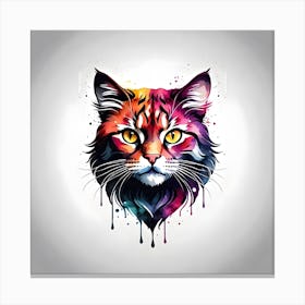 Colorful Cat 5 Canvas Print