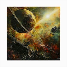 Saturn Leading, Impressionism And Surrealism Canvas Print