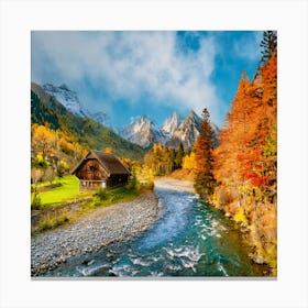 Autumn In The Alps Canvas Print