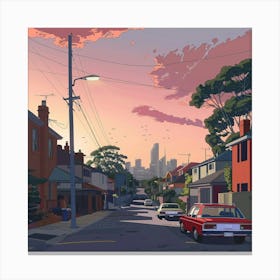 Melbourne Street Canvas Print